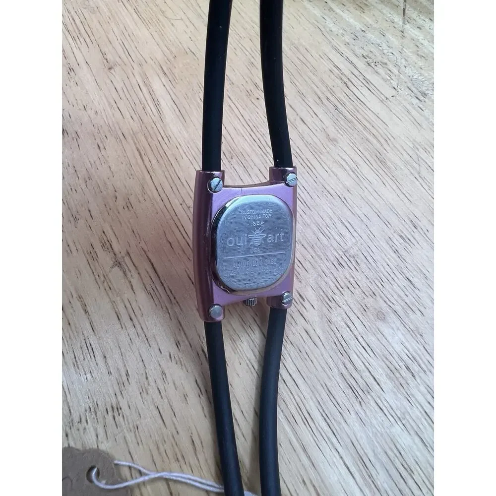 Oui Bee Art Minimalist Dial Square Watch Japan Movement – Installed New Battery